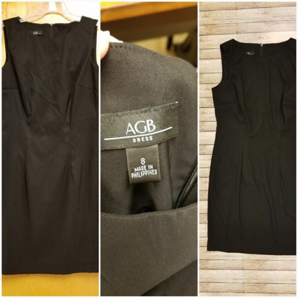 Black Satin Sheath Dress